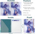 Hongri Clipboard Folio with Refillable Lined Notepad, Clipboards with 5 A4 Folders, Spiral Clip Board Portfolio (Purple