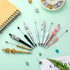 Crtiin 50 Pcs Plastic Beadable Pen, Bulk Shaft Ink Ballpoint Pens for DIY Making Gift Office Supplies
