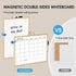 MaxGear Monthly Calendar Dry Erase Board, 16"x12" Hanging Whiteboard with Handle, Golden Aluminum Frame for Office