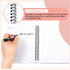 Lewtemi 6 Pack Small Left Handed Notebook 8"x5", Lefty Spiral Notebooks, 50 Sheets College Wide Ruled Paper Journal for