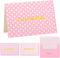 Crisky Pink Thank You Cards with Envelopes,50 Pack Lattice Polka Dot Thank