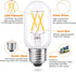 40 Watt Equivalent LED Bulb, E26 Base, 4W Energy Efficient, Soft Warm White 3000K, Dimmable Tubular T14 T45, 4 Pack