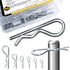 270Pcs Hardware Pins Assortment Kit, 6 Sizes Hitch Pins Cotter Pin Set, Heavy Duty Locking Pin R Clips, Zinc-Plated