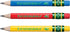 Ticonderoga My First Short Triangular Wood-Cased Pencils, 2 HB Soft, With Erasers, Primary Colors, 12 Count by Ticonderoga