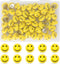 Whaline 50Pcs Resin Happy Face Push Pins, Cute Yellow Cork Board Thumbtacks for Bulletin Board Decor
