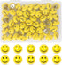 Whaline 50Pcs Resin Happy Face Push Pins, Cute Yellow Cork Board Thumbtacks for Bulletin Board Decor