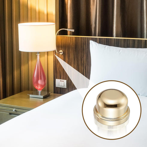 FdcZeyxior 1/4-27 2 1/2 Inch Lamp Finials Caps, Pcs Lamp Finial Tapped Metal Decorative Knob Caps, Tall Gold Finish