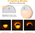 YUNLEX 2 Pack 2.6" Dimming, 3 Amber Night Light, Battery Operated Night Light, Small Sticky Lights, Light Modes, Motion