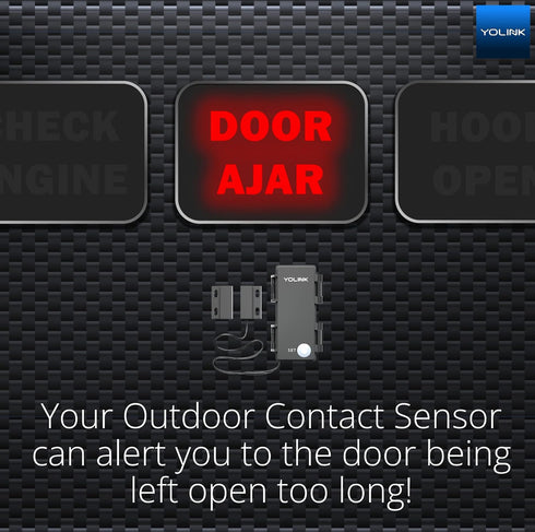 YOLINK LoRa Smart Outdoor Contact Sensor, Universal Contact-Closure Sensor, Gate & Shed Door Sensor, Email/SMS/Push