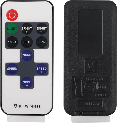 ACEIRMC 4pcs 11 5-24 3528 5050 Dimmer (11 RF Mini Wireless Remote Controller Key with DC V for Single Color LED Strip