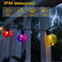 7Ft 15 Bulbs, Vigdur Solar String Lights Outdoor, Globe Multicolor String Lights with Plastic Shatterproof LED Hanging