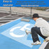 36x36 Handicap Parking Stencil for Painting, ADA Compliant, Reusable Silicone Handicap line Stencil kit for Parking lot