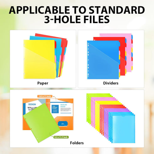 WOT I Telescoping 3 Ring Binder (0.75"), Expandable Flexible Binder for School, Office & Home Organization, Black