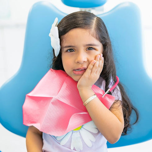 150 6 13'' 18" Tondiamo Pcs Disposable Dental Bib Waterproof Colorful Bibs with Bib Clips Holder for Dental Clinic