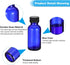 PATIKIL 1oz(30ml) Glass Sample Bottles, 4Pcs Round Dispensing Bottles with Black Poly Cone Cap