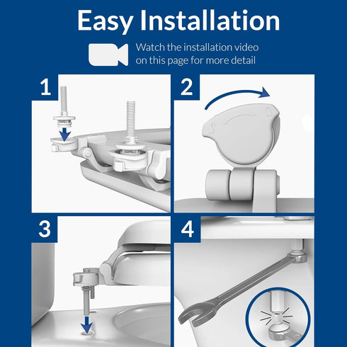 Mayfair Padded Toilet Seat, Cushioned Soft Vinyl over Wood Core Seat, Secure Hinges, Easy Clean, Made in USA