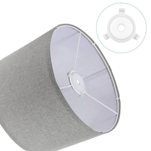 QfwdfcTrenz 6Pcs E27 3/7" Lamp Shade Adapter Ring, White Lamp Shade Adapter to Lampshade Reducer Rings Light Shades