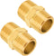 SUNGATOR 1/2'' NPT Male Brass Pipe Fitting Adapters, 1/2 Inch Male Hex Nipples, Brass Hex Nipple Pipe Extension