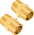 SUNGATOR 1/2'' NPT Male Brass Pipe Fitting Adapters, 1/2 Inch Male Hex Nipples, Brass Hex Nipple Pipe Extension