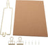 TOYANDONA Cork Board Bulletin Board with Metal Stand, Wooden Pin Notice Message Board for Home Office Desktop Memo