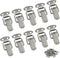 Zorfeter Small Stainless Steel Spring Loaded Toggle Lock Clasp Buckle Latch, Pack of 10 with Mounting Screws