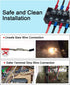 MILAPEAK Terminal Block and Strip, 10pcs (5 Sets) 5 Positions Dual Row 600V 15A Screw Terminal Strip Blocks with Cover