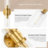 addigi 17.5 inch 2-Light Inch Gold Wall Sconces, Modern Wall Sconces Lighting with Stripped Glass Shade, Gold Vanity