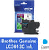 Brother Printer LC3013C Single Pack High Yield Cyan Cartridge, Up to 400 Pages