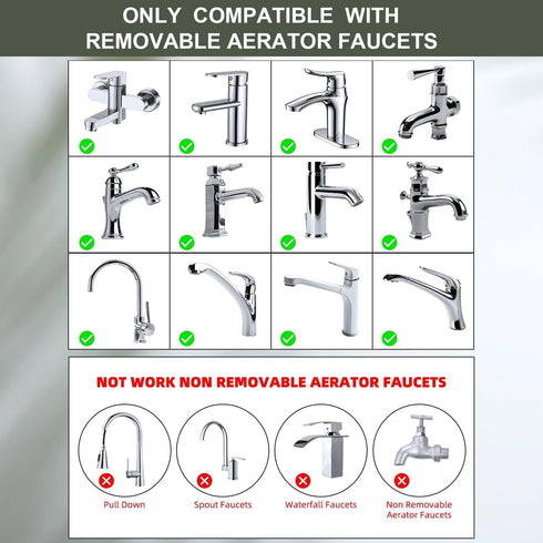Set Premium Brushed Sink Faucet Handheld Bidet Sprayer for Toilet -Bidet Attachment for Warm & Cold Water with Dual