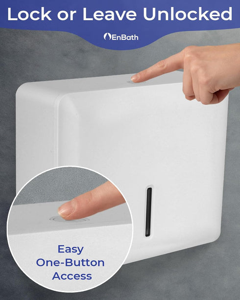 Commercial Multifold Paper Towel Dispenser Wall Mount (White), Folded Hand Towel Dispenser for Bathroom/Restroom, Paper