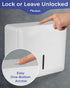 Commercial Multifold Paper Towel Dispenser Wall Mount (White), Folded Hand Towel Dispenser for Bathroom/Restroom, Paper