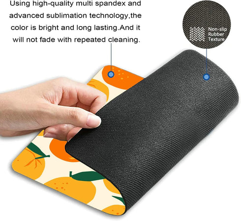 Mouse Pad Oranges, Pink Office Decor for Women, Summer Fruits Mousepad Gift for Coworker Boss