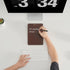 Glass Desk Whiteboard with Reversible Wood Stand, Burgundy Red, Small Portable Dry Erase Board for Office, Home, School