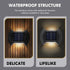 8-led KALLORY Solar Powered Outdoor Wall Light Warm White Yard and Garden Fence Sconce, Waterproof Solar Wall Lamp