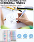 Nicpro 6PCS Pastel Mechanical Pencil Set, Cute 0.5 mm, 0.7 mm & 0.9 mm Pencils with 360PCS HB Lead Refills and Case