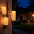 (4"x8" 4"x10" Set 2) Solar Candles Outdoor Waterproof, Outdoor Candles with Sensor Timer Waterproof Flameless Candles