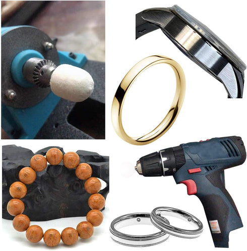 Utoolmart 4mm Wool Felt Mounted Points, Conical Polishing Bits, Burrs Buffing Wheels Grinding Head with 1/8" Shank (12