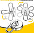 DIYMAG Magnetic Hooks, 150LBS Heavy Duty Neodymium Magnet Hooks with Swivel Carabiner, Pack of 4