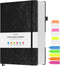 Large A5 Lined Journal Notebook, 312 Numbered Pages, 100gsm Thick Paper, Hardcover Vegan Leather Journal for Women Men