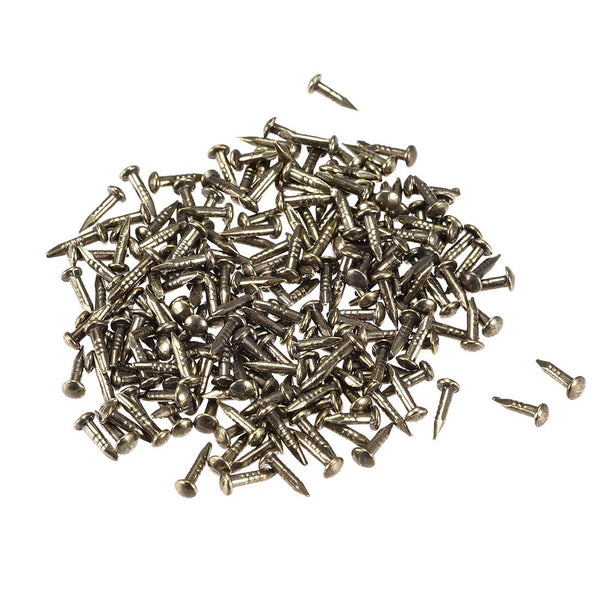 uxcell Small Tiny Nails 1.2x6mm for Wooden DIY Decorative Pictures, Bronze Tone, 200pcs