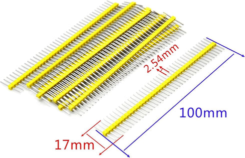 Gikfun 1 x 40 Pin 2.54mm Single Row Breakaway Male Pin Header for Arduino, Pack of 10pcs EK1530