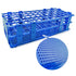 3 Packs Plastic Test Tube Rack, 60 Holes Holder for 16mm Tubes, Blue, Detachable