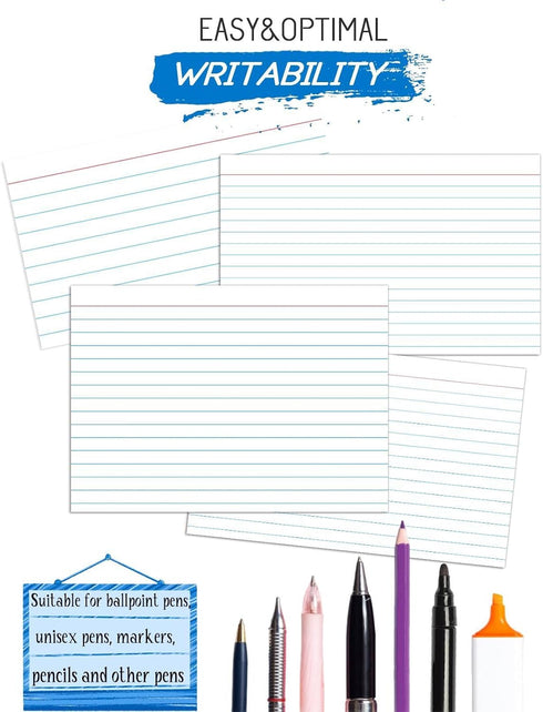 5x7, 100 White Index Cards Ruled Index Cards, Flash Cards for Studying, File Note Cards, Study Cards, Flash Cards, Pcs