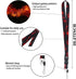 DMLSKY Black Red Lanyard for Keys, Keychain ID Badge Holder with Safe Removable Buckle & Clip