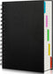 EUSOAR A5 Notebook with Dividers, 1 Pack, 5 Subject, 120 Sheets, Hardcover College Ruled Paper, 100gsm Thick