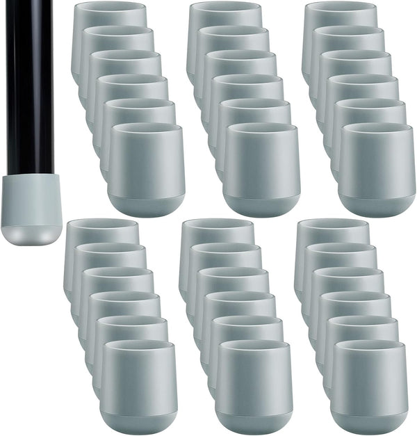Jetec 36 Pieces 7/8 Inch Folding Chair Leg Caps Heavy-Duty Plastic Chair