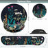 QOMOLAMA Set, 3-in-1 Set, Mouse Pad with Wrist Rest Wrist Support Mouse Pad Floral Gaming Mousepad with Anti-Skid