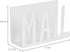 MyGift Modern White Metal Mail Holder, Countertop Organizer with Cutout MAIL Lettering Design for Office Desktop