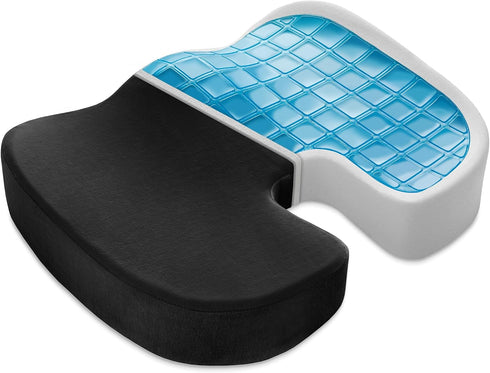 Philosophy Gym Memory Foam Seat Cushion, Gel Enhanced Office Chair Pad, Comfortable