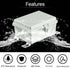 LeMotech Electrical Box, IP67 Waterproof Hinged Cover Junction Box, ABS Plastic with Mounting Plate
